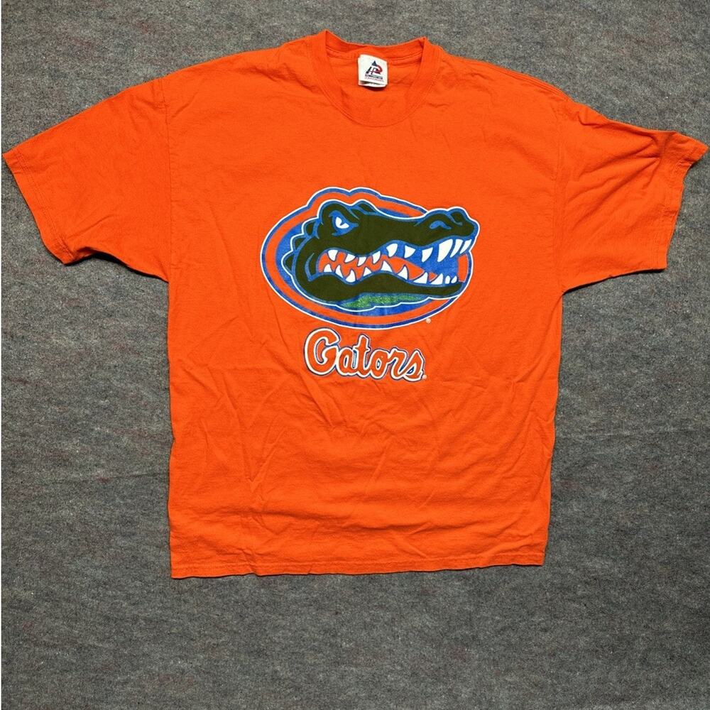 University of Florida Gators T-Shirt Men's XL Blue Orange Short NCAA Vintage